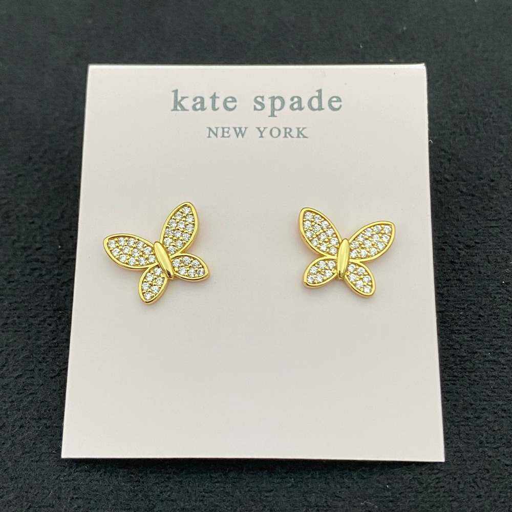 Kate SPADE Creative Full Diamond Butterfly Earrings